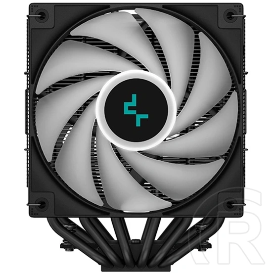 DeepCool AG620 BK ARGB CPU hűtő (2x120 mm ventilátor, PWM, max 1850 rpm, 29,4 dBA, hidraulikus csapágy, fekete)