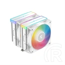 DeepCool AG620 WH V2 ARGB CPU hűtő (120 mm, 2 ventilátor, PWM, max 1950 RPM, 29,4 dBA, hidrodinamikus csapágy, fehér)