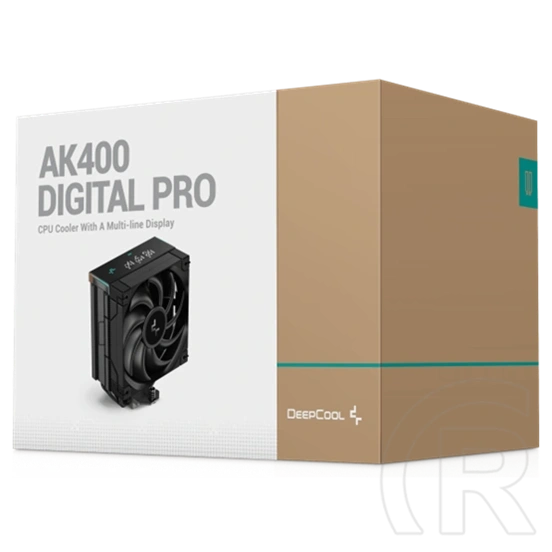 DeepCool AK400 Digital Pro CPU hűtő (120 mm, PWM, 500-1750 rpm, ?25 dB(A), ARGB, fekete)