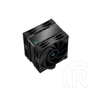 DeepCool AK400 Zero Dark Plus CPU hűtő (120 mm ventilátor, PWM, max 1650 rpm, 28 dBA, FDB csapágy, fekete)