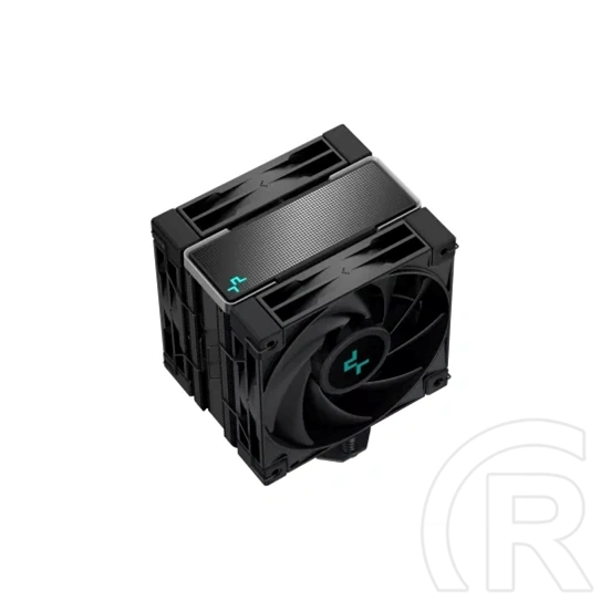 DeepCool AK400 Zero Dark Plus CPU hűtő (120 mm ventilátor, PWM, max 1650 rpm, 28 dBA, FDB csapágy, fekete)