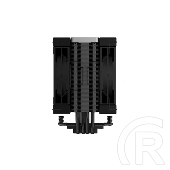 DeepCool AK400 Zero Dark Plus CPU hűtő (120 mm ventilátor, PWM, max 1650 rpm, 28 dBA, FDB csapágy, fekete)