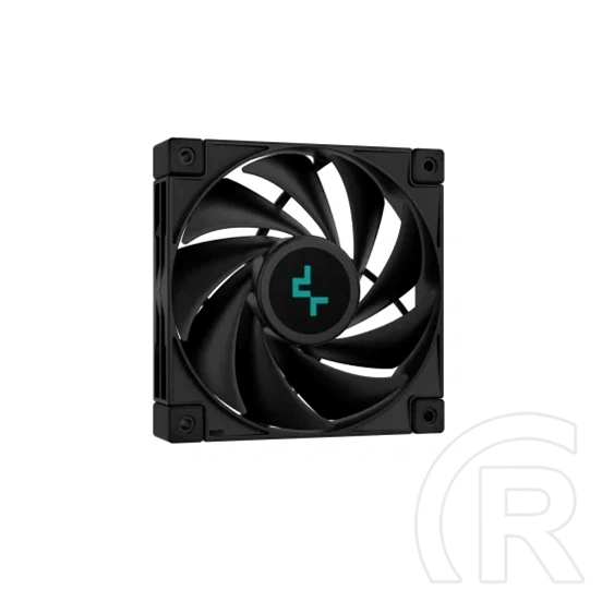 DeepCool AK400 Zero Dark Plus CPU hűtő (120 mm ventilátor, PWM, max 1650 rpm, 28 dBA, FDB csapágy, fekete)