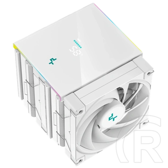 DeepCool AK620 Digital processzor hűtő (120 mm, 1850 rpm, 28 dB, FDB, RGB, digitális kijelző, fehér)