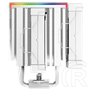 DeepCool AK620 Digital processzor hűtő (120 mm, 1850 rpm, 28 dB, FDB, RGB, digitális kijelző, fehér)