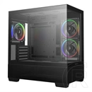 DeepCool CG380 3F (Midi, 2x 3,5", 3x 2,5", előlap: 2x USB3.0, 1x Type-C, Audio/Mic x1, 2+1 ventilátor, fekete)