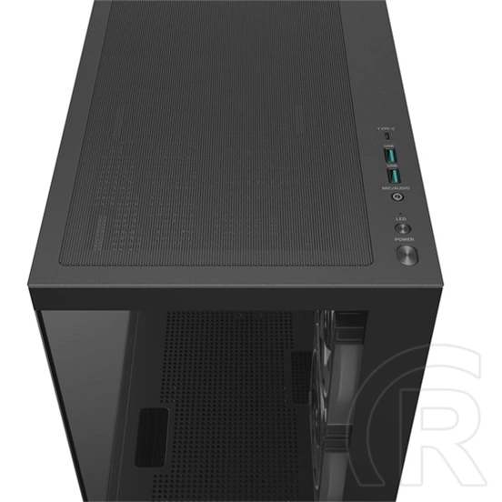 DeepCool CG380 3F (Midi, 2x 3,5", 3x 2,5", előlap: 2x USB3.0, 1x Type-C, Audio/Mic x1, 2+1 ventilátor, fekete)