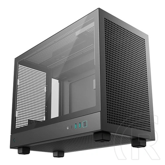 DeepCool CH160 Plus ház (Micro-ATX, 1x 3,5", 1x 2,5", előlap: 2x USB3.0, 1x USB-C, audio, ventilátorok: 0, fekete)