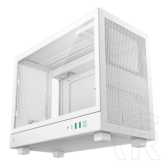 DeepCool CH160 Plus ház (Micro-ATX, fehér, 1x 3,5", 1x 2,5", előlapi: 2x USB3.0, 1x USB-C, audio)