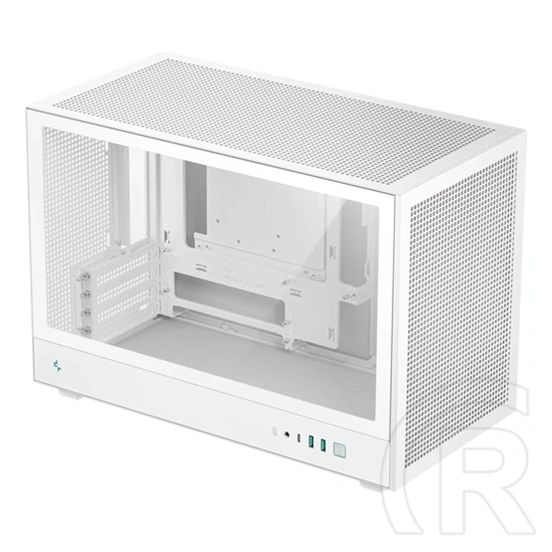 DeepCool CH260 ház (Micro-ATX, 1x 3,5", 1x 2,5", előlapi: 2x USB3.0, 1x USB-C, audio, ventilátor nélkül, fehér)