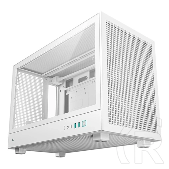 DeepCool CH260 ház (Micro-ATX, 1x 3,5", 1x 2,5", előlapi: 2x USB3.0, 1x USB-C, audio, ventilátor nélkül, fehér)