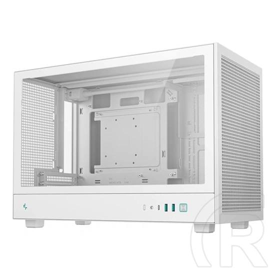 DeepCool CH260 ház (Micro-ATX, 1x 3,5", 1x 2,5", előlapi: 2x USB3.0, 1x USB-C, audio, ventilátor nélkül, fehér)