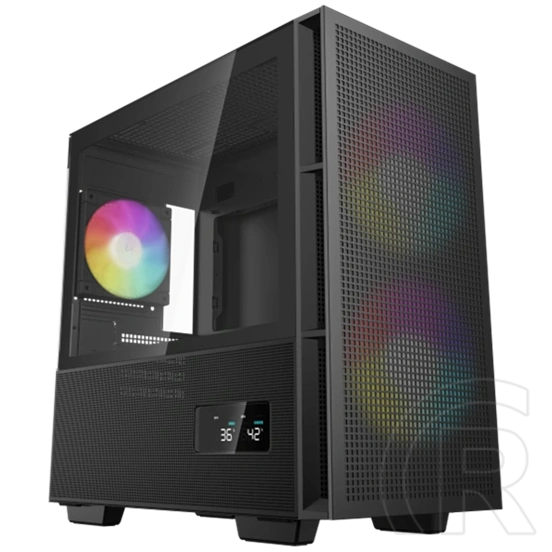 DeepCool CH360 Digital (Micro Tower, Micro-ATX, ablakos, 2x140/1x120 ventilátorok, fekete)