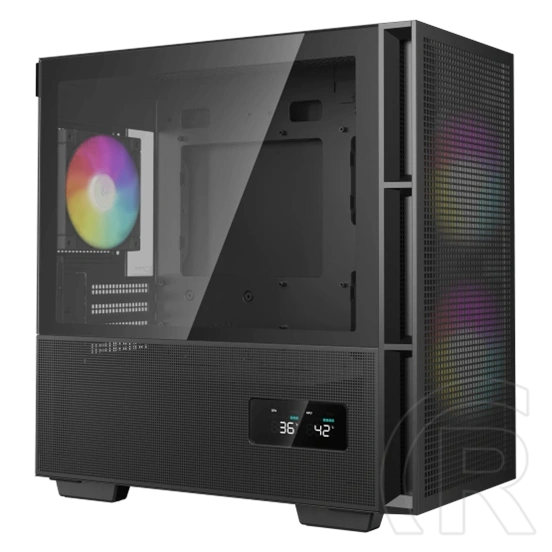 DeepCool CH360 Digital (Micro Tower, Micro-ATX, ablakos, 2x140/1x120 ventilátorok, fekete)