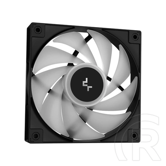 DeepCool LE240 V2 vízhűtés (240 mm, 2x120 mm ventilátor, 500-2100 rpm, max 31,6 dBA, LED, fekete)