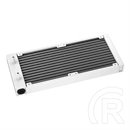 DeepCool LE240 WH V2 vízhűtés (240 mm, 2x120 mm, 500-2100 RPM, max 31,6 dBA, LED, fehér)