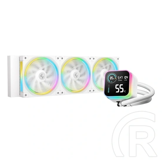 DeepCool LE360 Ultra WH ARGB vízhűtés (3x120 mm, 600-2400 rpm, max. 38,71 dBA, fehér)