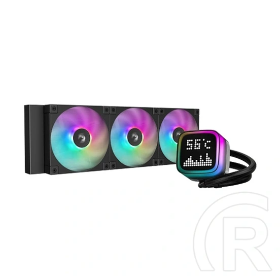 DeepCool LP360 vízhűtés (120 mm x3, 600-2400 rpm, ARGB, fekete)