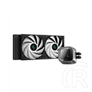 DeepCool LS520S Zero Dark vízhűtés (2x 120 mm ventilátor, 500-2250 rpm, PWM, LED, max. 32,9 dBA, fekete)