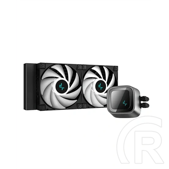 DeepCool LS520S Zero Dark vízhűtés (2x 120 mm ventilátor, 500-2250 rpm, PWM, LED, max. 32,9 dBA, fekete)