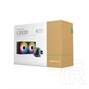 DeepCool LS520S Zero Dark vízhűtés (2x 120 mm ventilátor, 500-2250 rpm, PWM, LED, max. 32,9 dBA, fekete)