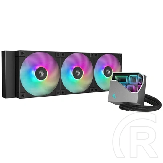 DeepCool LT360 ARGB vízhűtés (3x120 mm, max 2400 rpm, max 38,71 dB, fekete)