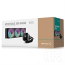 DeepCool MYSTIQUE 360 vízhűtés (3x120 mm ventilátor, 500-2150 RPM, ARGB, fekete)