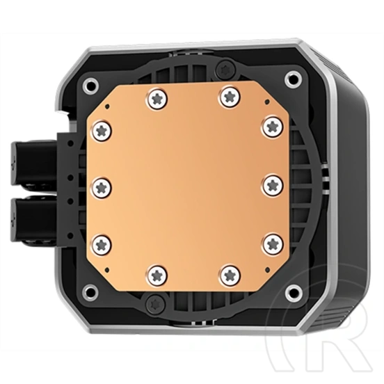 DeepCool Mystique 240 folyadékhűtés (240 mm radiátor, 2x120 mm ventilátor, 2150 rpm, max 36,49 dBA, LED, fekete)