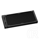 DeepCool Mystique 240 folyadékhűtés (240 mm radiátor, 2x120 mm ventilátor, 2150 rpm, max 36,49 dBA, LED, fekete)