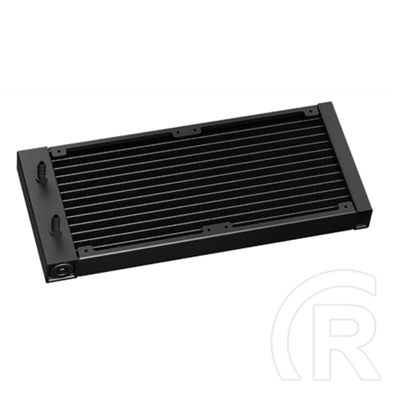 DeepCool Mystique 240 folyadékhűtés (240 mm radiátor, 2x120 mm ventilátor, 2150 rpm, max 36,49 dBA, LED, fekete)