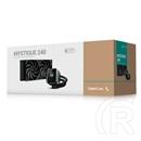 DeepCool Mystique 240 folyadékhűtés (240 mm radiátor, 2x120 mm ventilátor, 2150 rpm, max 36,49 dBA, LED, fekete)