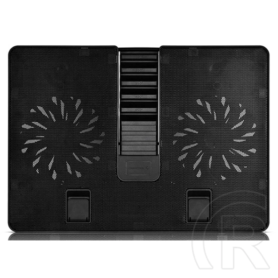 DeepCool U PAL notebook hűtőpad (2×140 mm ventilátor, 26,3 dB, max. 15,6", fém, fekete, USB)