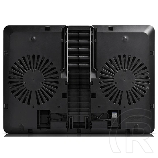DeepCool U PAL notebook hűtőpad (2×140 mm ventilátor, 26,3 dB, max. 15,6", fém, fekete, USB)