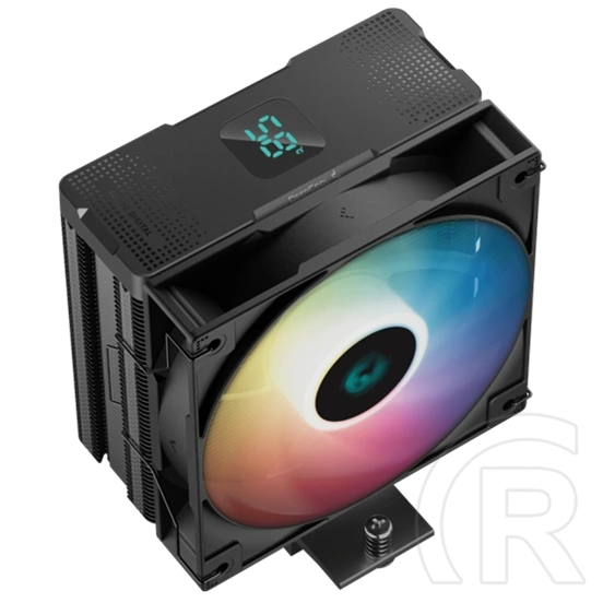 Deepcool AG400 Digital ARGB CPU hűtő (120 mm, PWM, 500-2100 RPM, hidrodinamikus csapágy, ?31,6 dB(A), fekete)