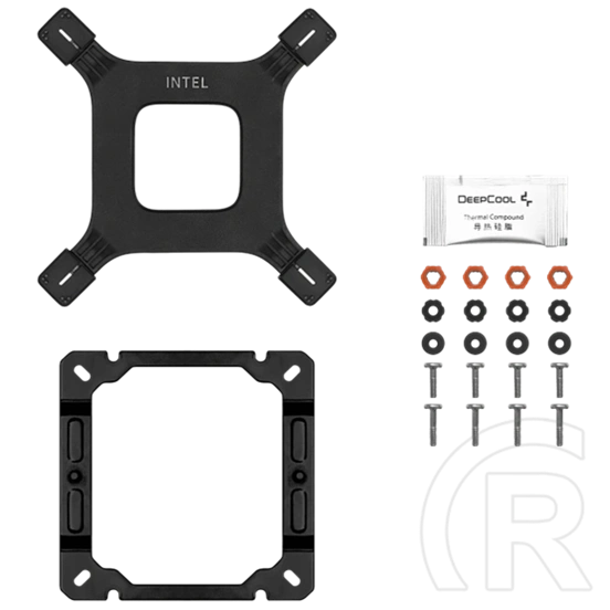 Deepcool AG400 Digital ARGB CPU hűtő (120 mm, PWM, 500-2100 RPM, hidrodinamikus csapágy, ?31,6 dB(A), fekete)