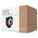 Deepcool AG400 Digital ARGB CPU hűtő (120 mm, PWM, 500-2100 RPM, hidrodinamikus csapágy, ?31,6 dB(A), fekete)