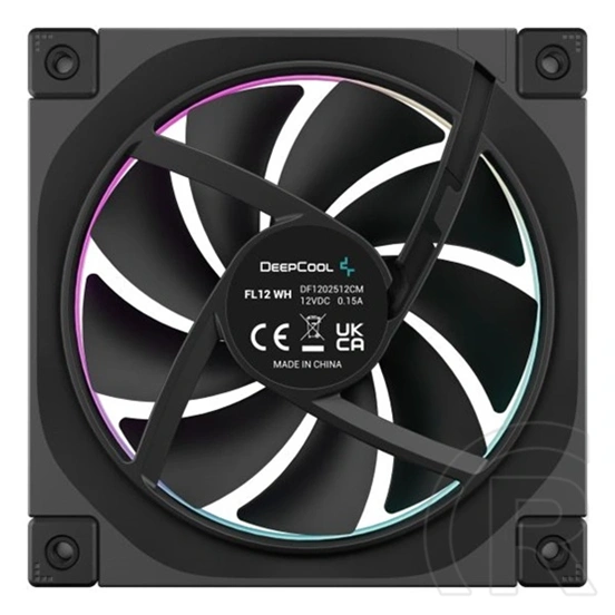 Deepcool FL12 hűtő ventilátor (120 mm, PWM, max 2150 rpm, hydro csapágy, 32 dBA, fekete)