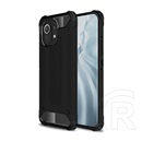 Defender műanyag telefonvédő (közepesen ütésálló, légpárnás sarok, Xiaomi Mi 11 5G szilikon belső, fémhatás) fekete