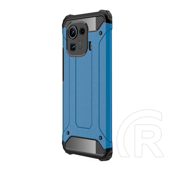 Defender műanyag telefonvédő (közepesen ütésálló, légpárnás sarok, Xiaomi Mi 11 Pro 5G szilikon belső, fémhatás) világos