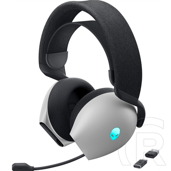 Dell Alienware AW725H vezeték nélküli fejhallgató (v5.3, mikrofon, sztereo, fehér)