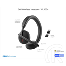 Dell WL3024 bluetooth fejhallgató sztereo (v5.3, mikrofon, fekete)