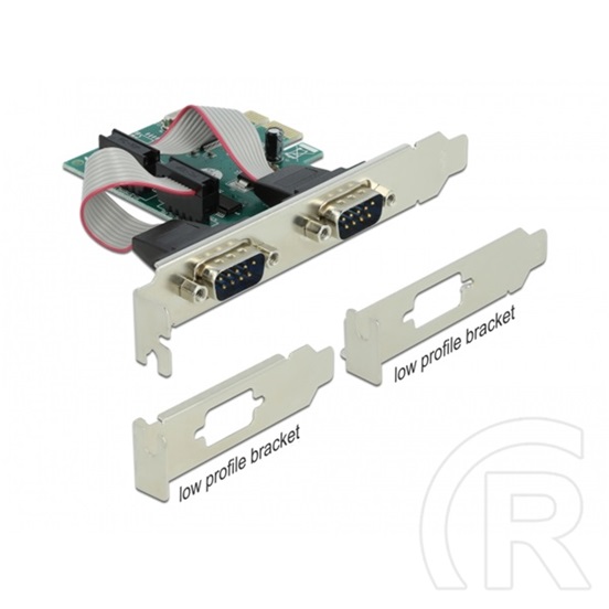 Delock 2xRS232 port kártya PCIe