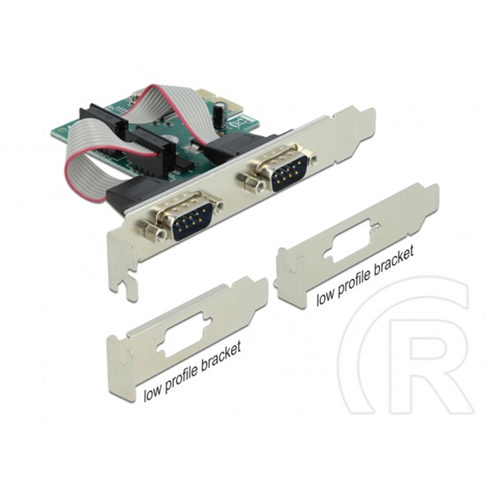 Delock 2xRS232 port kártya PCIe