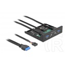 Delock 3,5" előlapi panel (2 x USB + HD-Audio)