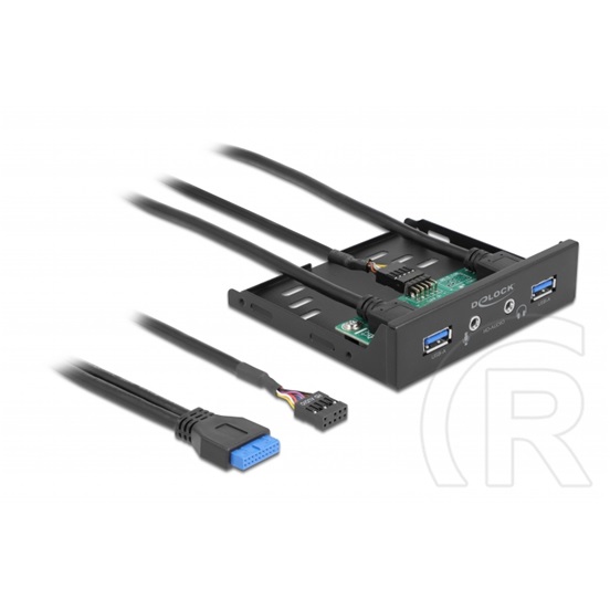 Delock 3,5" előlapi panel (2 x USB + HD-Audio)