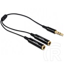 Delock 3.5 mm 3 pin jack elosztó kábel 25 cm (fekete)
