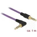 Delock 3,5 mm jack 4 pin (F) 90° kábel 1 m (lila)