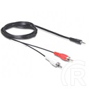 Delock 3,5 mm stereo jack (M) - 2 x RCA (M) kábel 10m