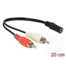 Delock 3,5mm jack (F) - 2xRCA (M) kábel 0,2m