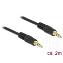 Delock 3,5mm jack (M) kábel 2m (fekete)